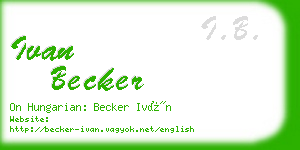 ivan becker business card